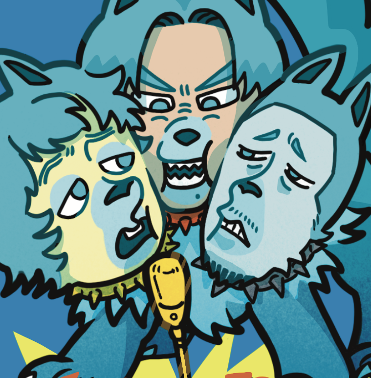 お笑いライブのステッカーイラスト作成しました！のサムネイル